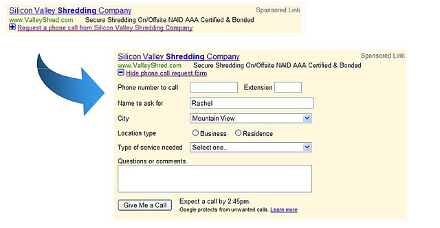 AdWords Lead Capture Form