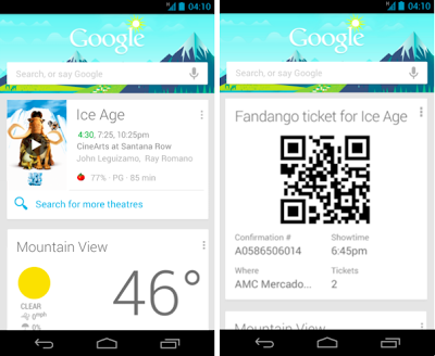 Google Now Fandango