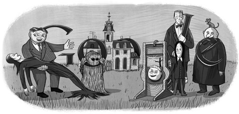 Charles Addams Google Logo