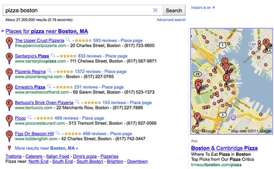 Old Google Places with Stars