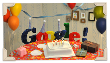 Google 13th Birthday Logo