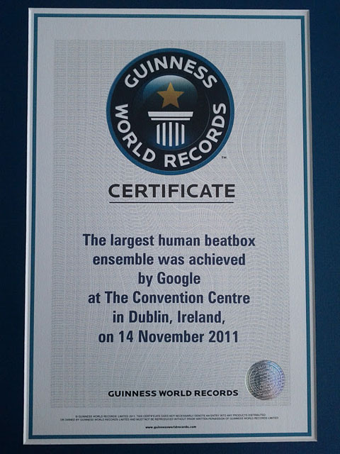 Google Beatbox Guinness World Records