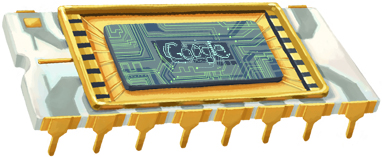 Google Robert Noyce Chip Logo