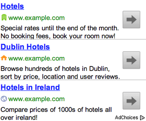 Google AdSense Favicons
