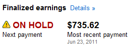 AdSense Payment Hold