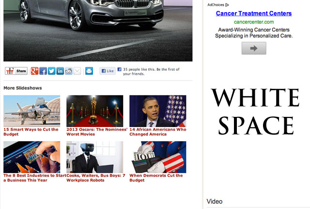 Google AdSense White Space