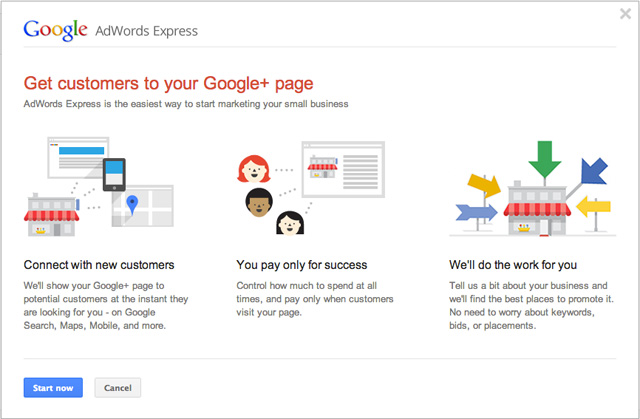 AdWords Express Google+ Page