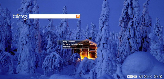 Bing Christmas Day Logo 2012