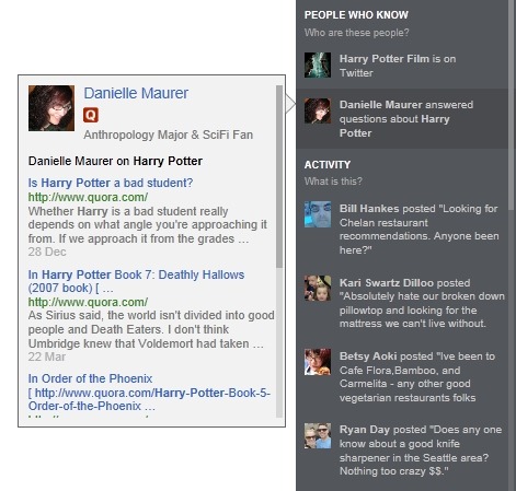 Quora Added To Bing's Social Bar