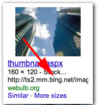 Google indexing Bing