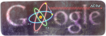 Niels Bohr Google Logo