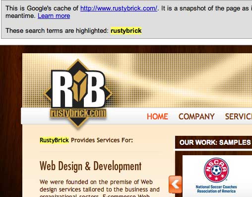 Google Cache Highlight Query