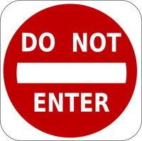 do not enter