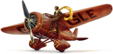 Amelia Earhart's Google Airplane Logo