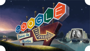 Google - The First Drive-In Movie Theater Logo