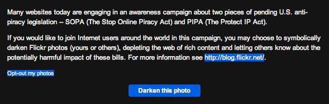 Flickr SOPA