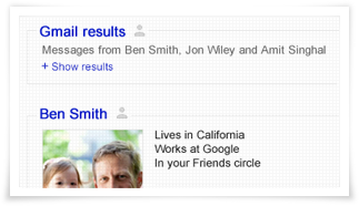 Gmail Contacts in Search