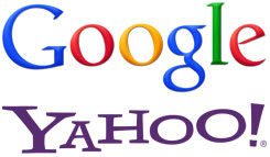 Yahoo Google Logos