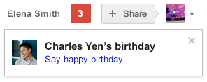 Google+ Birthday Reminders