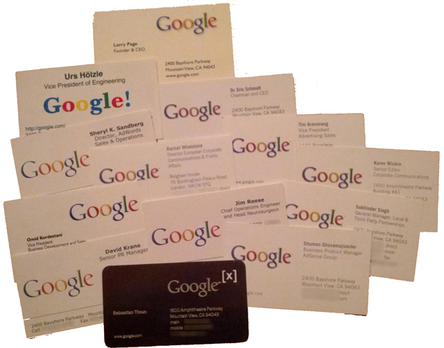 Google Business Card Collection