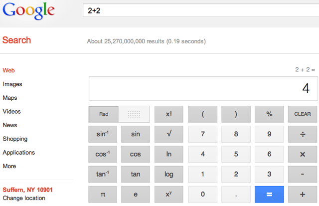 Google's New Calculator