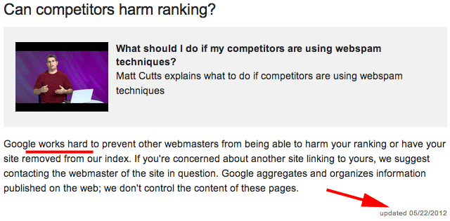 Google: Can Competitors Harm Ranking