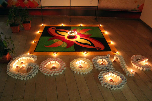 My Google images search for Google India turned up this unique Diwali display.