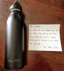 That Mysterious Google Glass Gift? A Water Bottle & Note