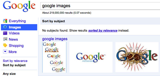 Google Images Subject Fail