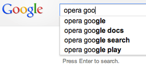 Google Instant Opera