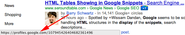 Google Authorship Link