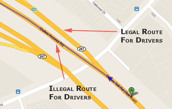 Google Maps Illegal Routes