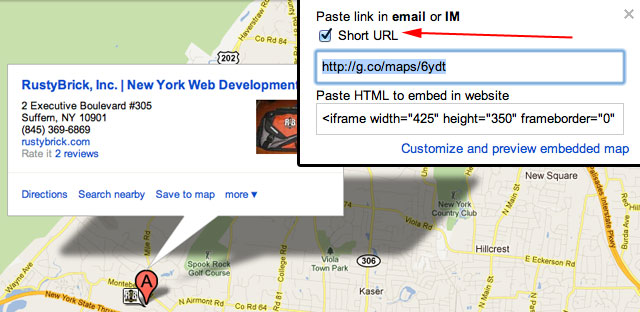 Google Maps URL Shorterner