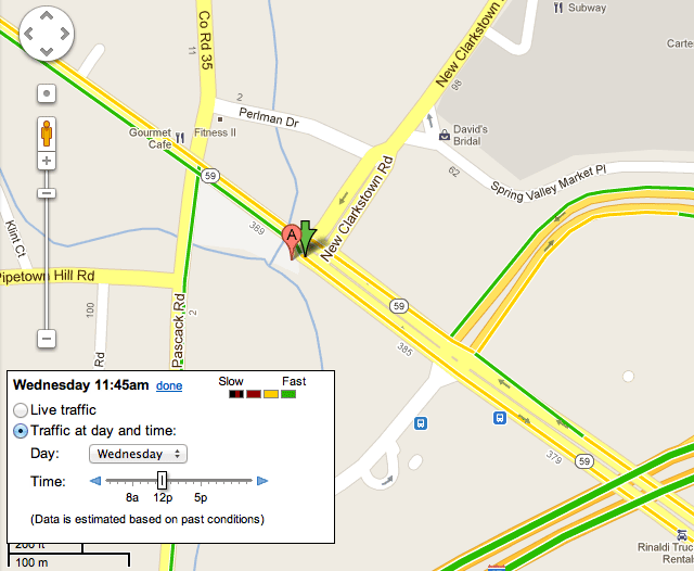 Google Maps Traffic By Day/Time For Roads