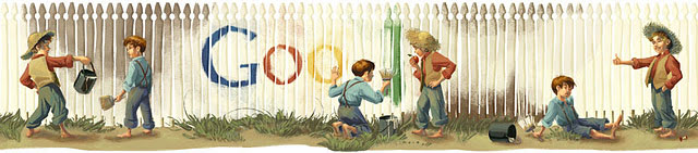 Google Mark Twain Logo - Full Size