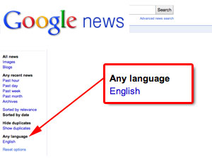 Google News Any Language