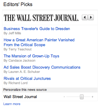 Google News Editors Picks