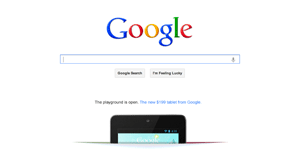 Google's Tablet Home Page Ad