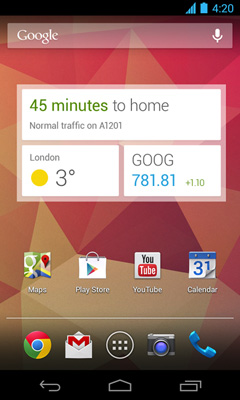 Google Now Home Widgets