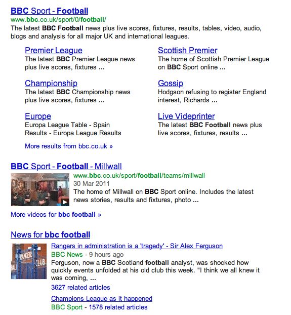 One Google Search Results