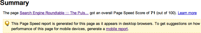 Google Page Speed