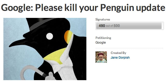 The Google Penguin Petition