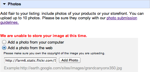 Google Places Bug Prevents New Images