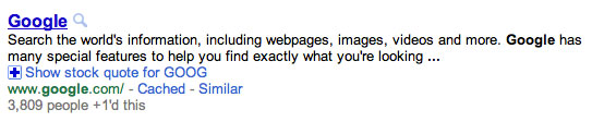 Google +1 Count Signed Out