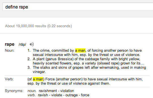 Google Define Rape