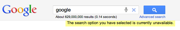 Google Real Time Results Warning