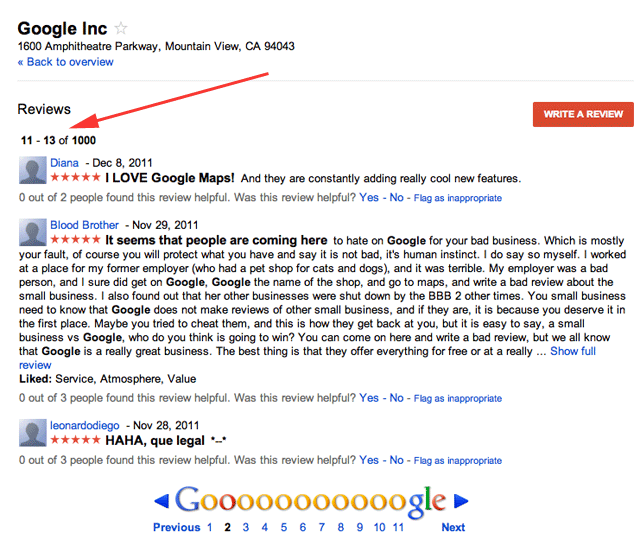 Google Maps Reviews Pagination Bug