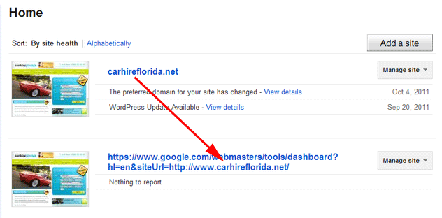 Google Webmaster Tools Site Health Bug