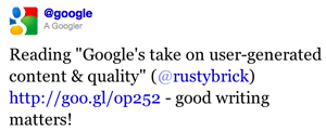 Google Tweet