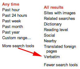 Google Verbatim